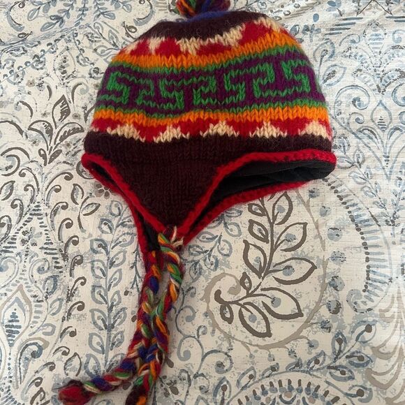 Colorful Knit Wool Winter Hat - Picture 2 of 2
